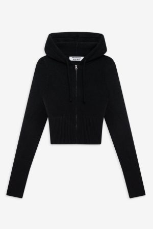 Aimee Zip Up Hoodie – Black