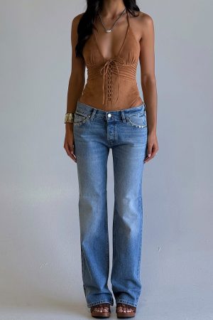 x BELLA HADID Barrel  Suede One Piece Swimsuit – Sunkissed Suede