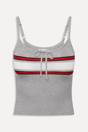 Barrymore Knit Tank Top – Mochi Stripe