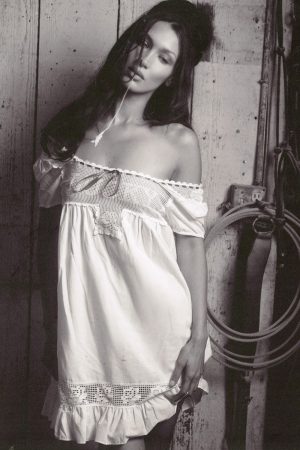 x BELLA HADID Western Poplin Mini Dress – White