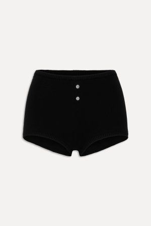 x BELLA HADID Bradley Knit Booty Shorts – Lone Star Black