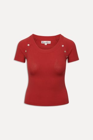 Callum Knit Shirt – Cherry