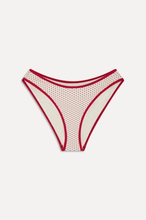 x BELLA HADID Catalina Bikini Bottom – Strawberry Polka Dot