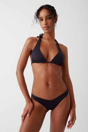 Diana Halter Bikini Top – Black