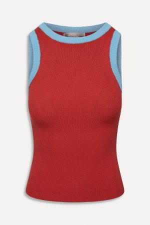 Cuddle Ribbed Tank Top – Cherry