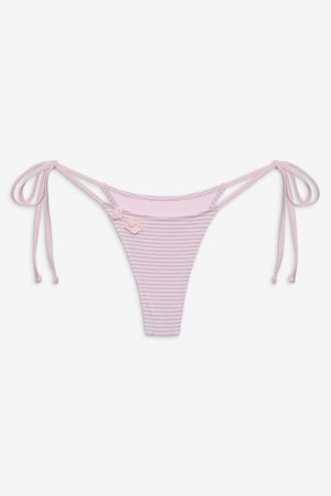 Divine Skimpy String Bikini Bottom –  Rosewater Stripe