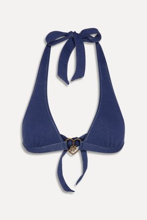 x BELLA HADID Frank Halter Bikini Top – Summer Denim