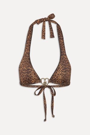 x BELLA HADID Frank Halter Bikini Top – Lucky Leopard