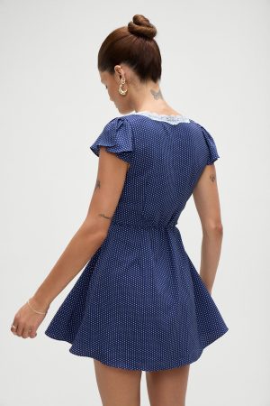 Lucy Wrap Mini Dress – Dotty