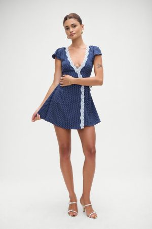 Lucy Wrap Mini Dress – Dotty