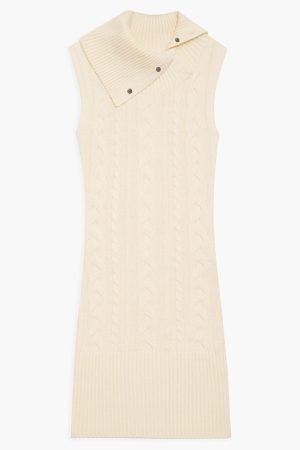 Storm Cable Cloud Knit Mini Dress – French Vanilla