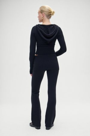 Aimee Knit Pants – Black