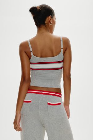Barrymore Knit Tank Top – Mochi Stripe