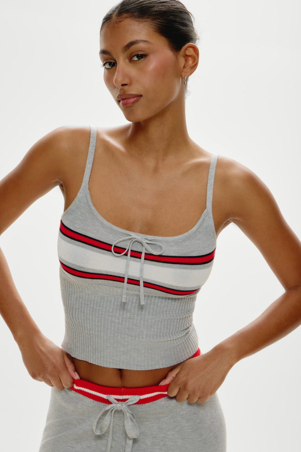 Barrymore Knit Tank Top - Mochi Stripe