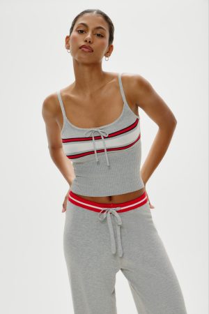Barrymore Knit Tank Top – Mochi Stripe