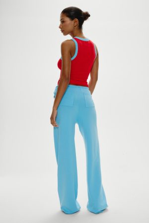 Breeze Low Rise Knit Pants – Blue Vanilla