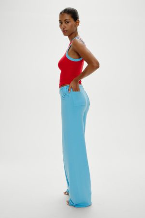 Breeze Low Rise Knit Pants – Blue Vanilla