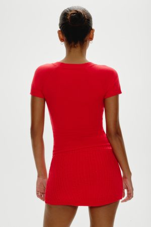 Callum Knit Shirt – Cherry