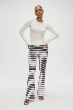 Camden Striped Knit Pants – Starlit Stripe