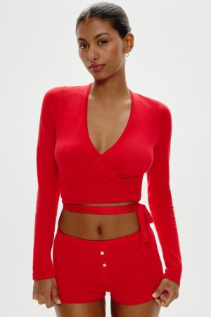 Cuddle Knit Booty Shorts – Cherry