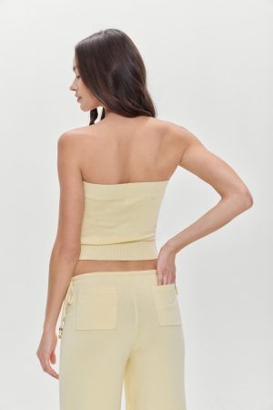 Destiny Knit Strapless Shirt – Buttercup