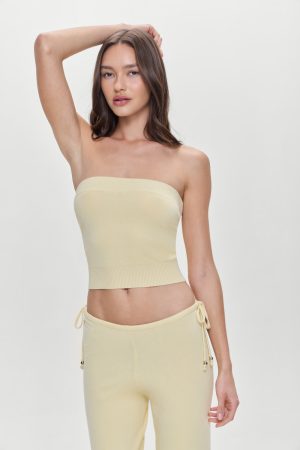 Destiny Knit Strapless Shirt – Buttercup