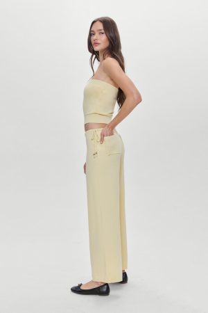 Destiny Knit Strapless Shirt – Buttercup