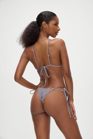 Divine Gingham Skimpy Bikini Bottom – Blackberry Gingham