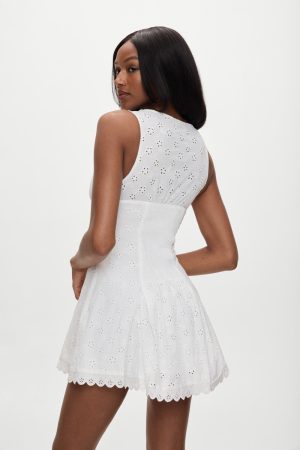x BELLA HADID Farm Eyelet Mini Dress – Salt Air Eyelet