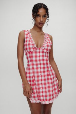 x BELLA HADID Farm Gingham Mini Dress – Malibu Picnic