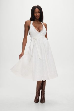 x BELLA HADID Fort Worth Fairy Midi Dress – Salt Air Eyelet