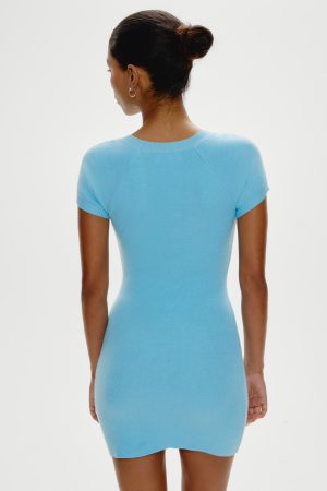 Haze Knit Mini Dress – Blue Vanilla