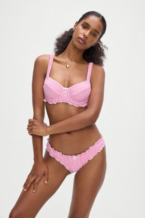 Jane Underwire Bikini Top – Pink Stripe