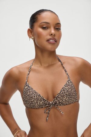 Jessup Halter Bikini Top – Baby Leopard