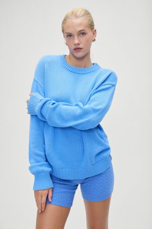 Kip Oversized Sweater – Blue Moon