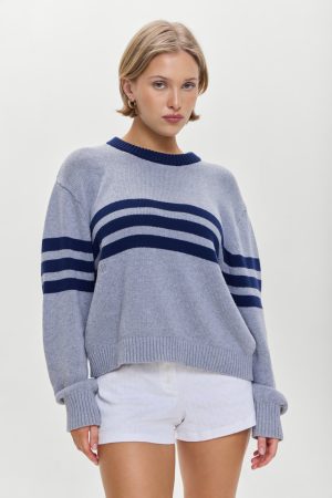Kip Oversized Crewneck Sweater – Rain Cloud