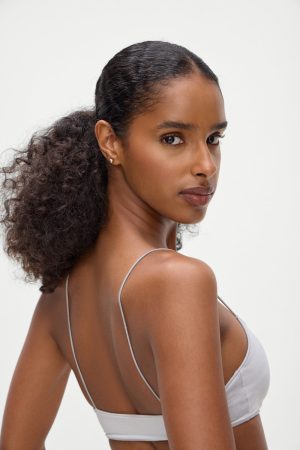 Lenox Bralette Bikini Top – Heather Grey