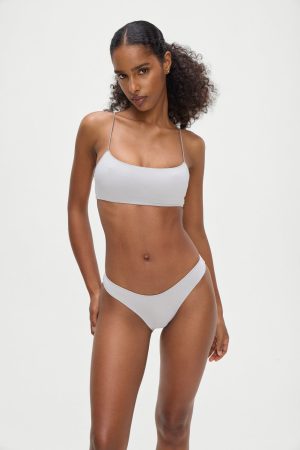 Lenox Bralette Bikini Top – Heather Grey
