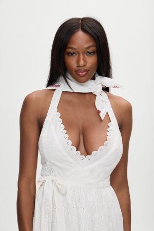 x BELLA HADID Little Miss Head Scarf – White