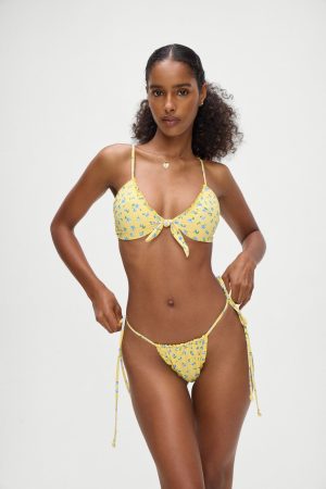 Maison Floral Skimpy Bikini Top – Sky Blossom