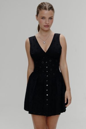 Marley Cotton Eyelet Mini Dress – Eclipse