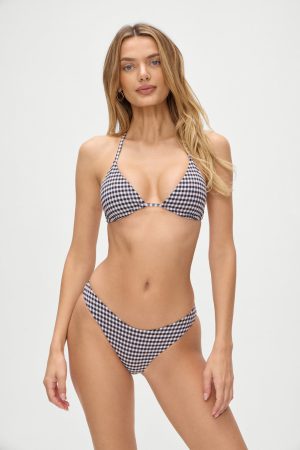 Nick Skimpy Triangle Bikini Top – Blackberry Gingham