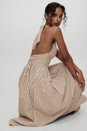 x BELLA HADID Prairie Midi Dress – Rodeo Gingham