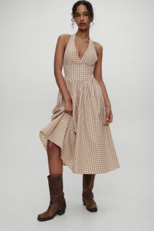 x BELLA HADID Prairie Midi Dress – Rodeo Gingham