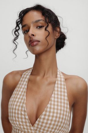 x BELLA HADID Prairie Midi Dress – Rodeo Gingham