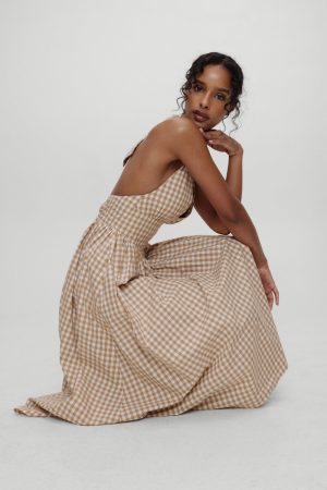 x BELLA HADID Prairie Midi Dress – Rodeo Gingham
