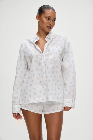 Farmhouse Boxer Sleep Shorts – Periwinkle