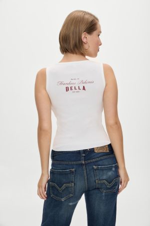 x BELLA HADID Reno Tank Top – Lone Star White