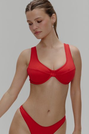 Romeo Underwire Bikini Top – Cherry