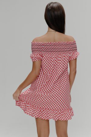 Ruby Gingham Babydoll Dress – Cherry Picnic